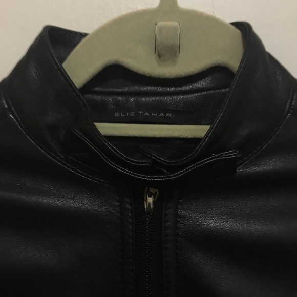 Like new Elie Tahari Moto leather jacket - Picture 3 of 8